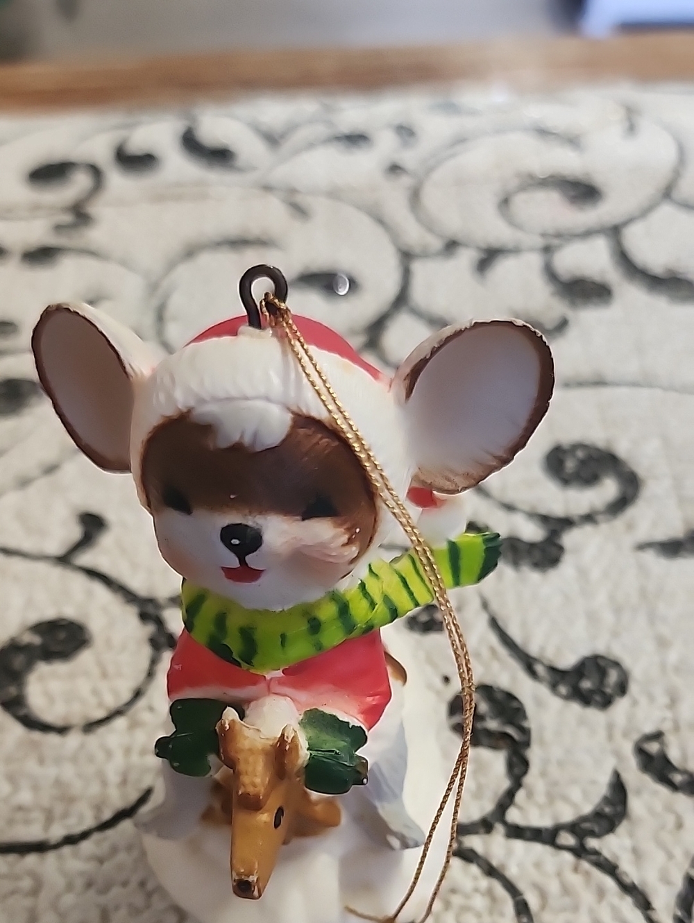 Vintage Mouse Ornament made in Hong Kong